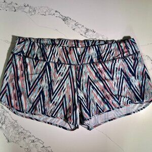 Smartwool - Merino Sport Lined Shorts - Navy/dusty rose/Light Blue - Size XL